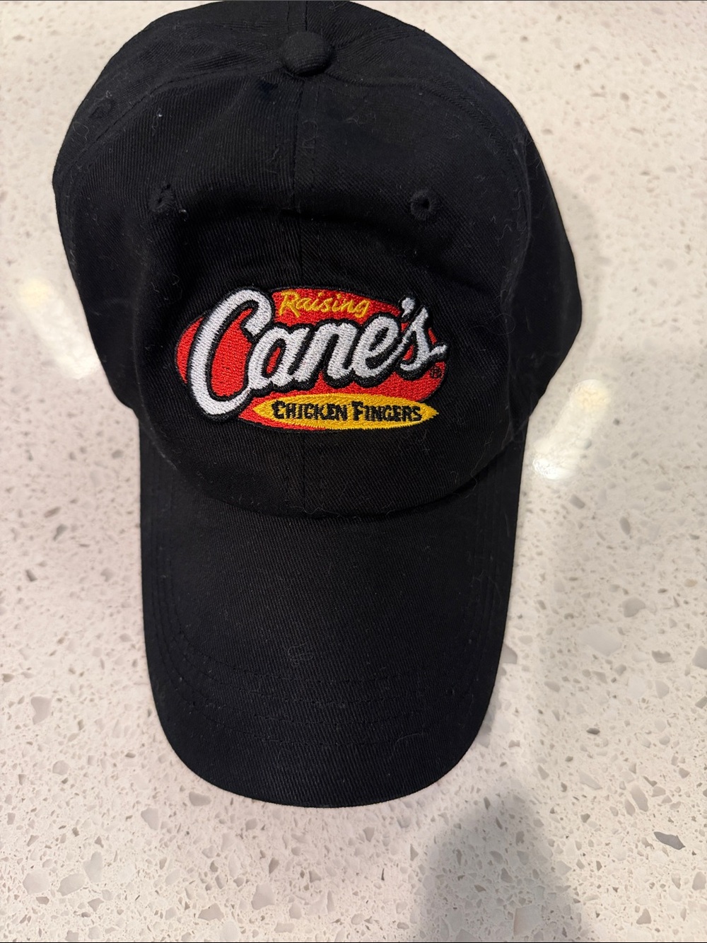 Raising Cane's Black Embroidered Logo Baseball Cap